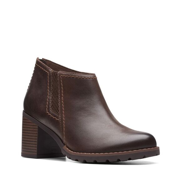 Clarks Womens Leda Step Brown Boots (NWT) - Picture 2 of 6